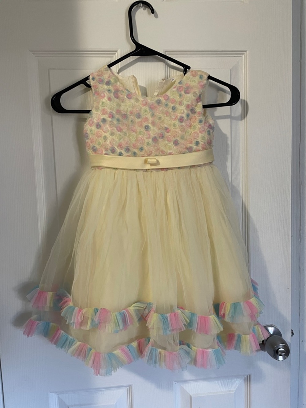 Yellow Pastel Tulle Party Dress for Girls